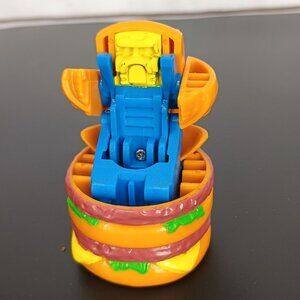 1987 McDonalds Happy Meal Toy Changeables Big Mac Robot Red Brown/Blue Collectib